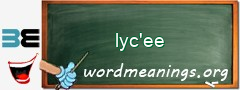 WordMeaning blackboard for lyc'ee